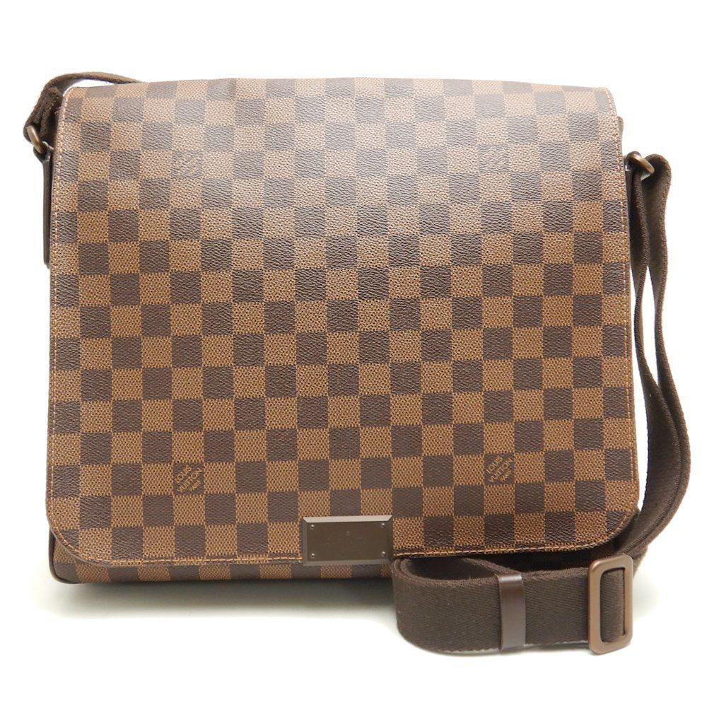 Louis Vuitton Damier Naviglio MM Ebene Diagonal Shoulder Brown